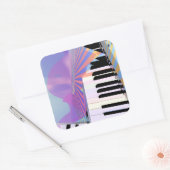 抽象的なキーボードとストライプ スクエアシール (封筒)