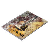 抽象的なギターのデザインジャーナル ノートブック (左側)