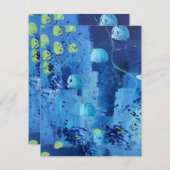 抽象的なクラゲのグリーティングカード ノートカード (正面/裏面)