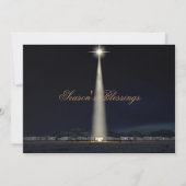 抽象的なクリスマスの出生の馬小屋および星 シーズンカード (正面)