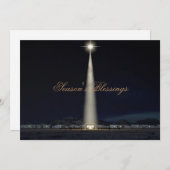 抽象的なクリスマスの出生の馬小屋および星 シーズンカード (正面/裏面)