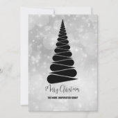 抽象的なクリスマスツリーのビジネス招待状 招待状 (正面)