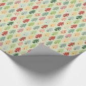 抽象的なクリスマスツリーの包装紙 ラッピングペーパー (角)