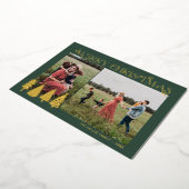 抽象的なクリスマスツリー2枚の写真 ゴールド 箔シーズンカード (回転した状態)