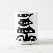 抽象的なクリスマスツリー コーヒーマグカップ (中央)