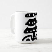 抽象的なクリスマスツリー コーヒーマグカップ (正面左)