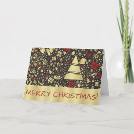 抽象的なクリスマスデザインのグリーティングカード シーズンカード