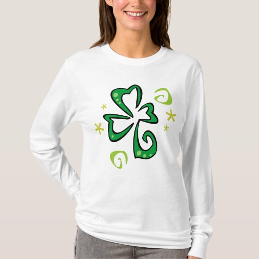 抽象的なクローバー Tシャツ (正面)