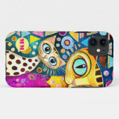 抽象的なクールキャット Case-Mate iPhoneケース (裏面(横))