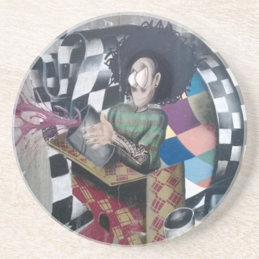 抽象的なグラフィティアート コースター (正面)