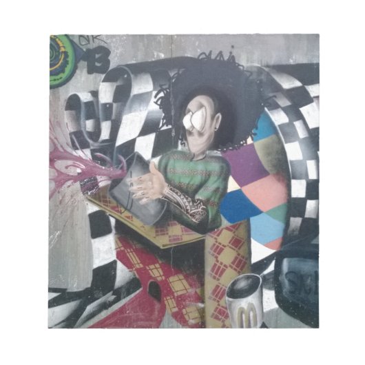 抽象的なグラフィティアート ノートパッド (正面)