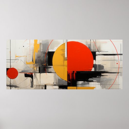 抽象的なグランジバックグラウンド ポスター (正面)