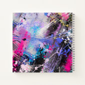 抽象的なグランジーカラフルペイント ノートブック (裏面)