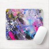 抽象的なグランジーカラフルペイント マウスパッド (マウス)