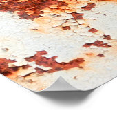 抽象的なグランジ錆テクスチャ背景 ポスター (角)