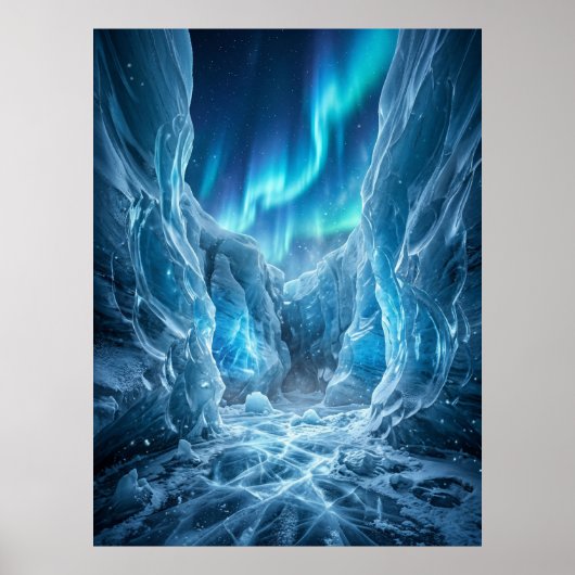 抽象的なグリッチデジタルカオスアート ポスター (正面)