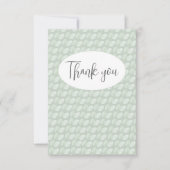 抽象的なグリーンのフラットな感謝カード サンキューカード (正面)