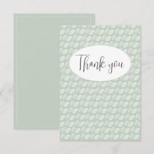 抽象的なグリーンのフラットな感謝カード サンキューカード
