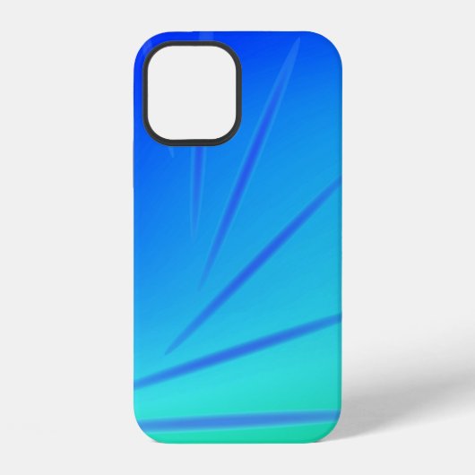 抽象的なグリーン＆ブルー iPhoneケース (裏面)