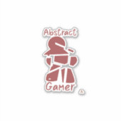 抽象的なゲーマーの楽しみが壊れたMeepleボードゲーム愛 シール (正面)