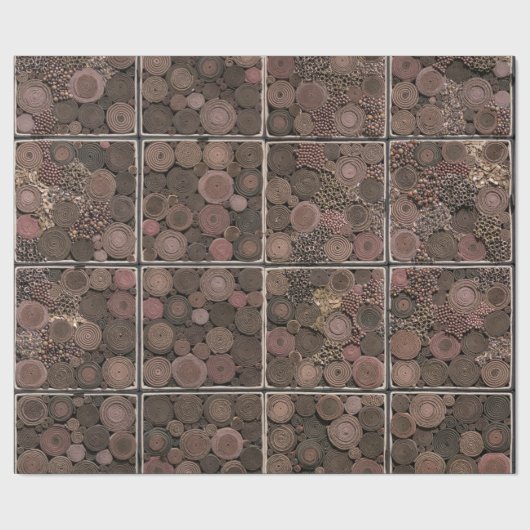 抽象的なコイル状ロープの包装紙 ラッピングペーパー (シーム)