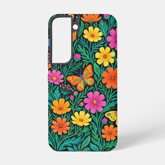 抽象的なコスモスの花Samsungケース Samsung Galaxyケース (裏面)