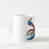 抽象的なコブラのシルエット コーヒーマグカップ (正面左)