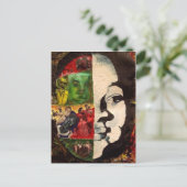 抽象的なコラージュの郵便はがきまでEmmett ポストカード (スタンド正面)