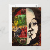 抽象的なコラージュの郵便はがきまでEmmett ポストカード (正面/裏面)