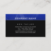 抽象的なコンピュータ業界カード青いハイテク 名刺 (裏面)