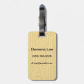 抽象的なコンピュータ機器 ラゲッジタグ (裏面縦)