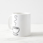 抽象的なコーヒードリンクのイラスト コーヒーマグカップ (正面左)