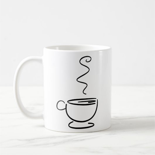抽象的なコーヒードリンクのイラスト コーヒーマグカップ (左)
