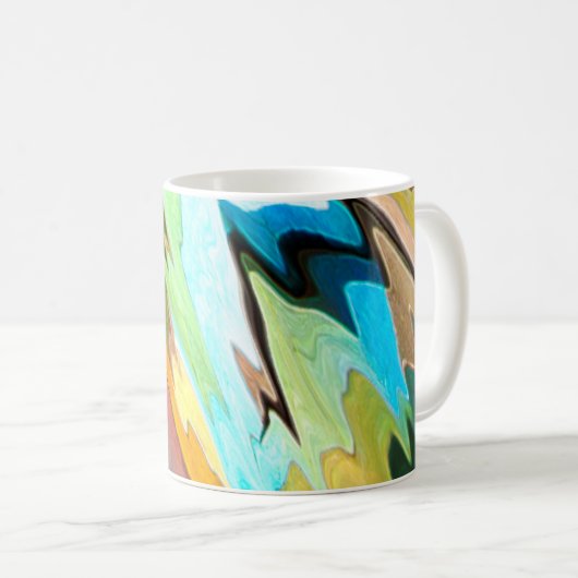 抽象的なコーヒー・マグ コーヒーマグカップ (正面右)
