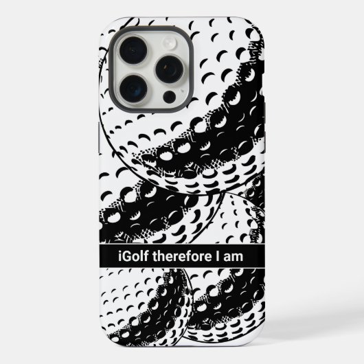 抽象的なゴルフのユーモアデザイン iPhoneケース (裏面)