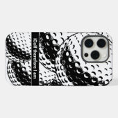 抽象的なゴルフのユーモアデザイン iPhoneケース (裏面横)