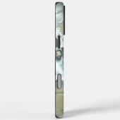 抽象的なゴールドとグレーの大理石 流動的なテクスチャ Case-Mate iPhoneケース (裏面 / 右)