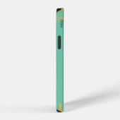 抽象的なゴールドターコイズビル iPhoneケース (右側面)