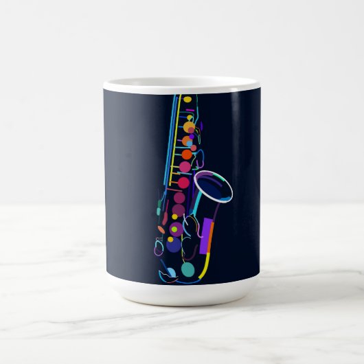 抽象的なサックス コーヒーマグカップ (中央)
