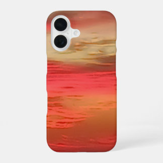 抽象的なサンセットデザイン iPhone 16ケース