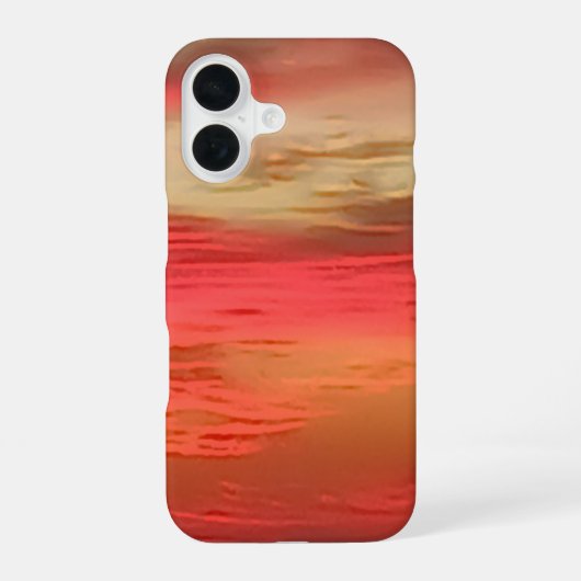 抽象的なサンセットデザイン iPhone 16ケース (裏面)