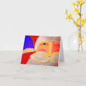 抽象的なサンタクロース カード (黄色い花)