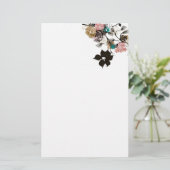 抽象的なシャクヤクの文房具 便箋 (スタンド正面)