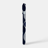 抽象的なシルバーパターン iPhone 15ケース (左側面)