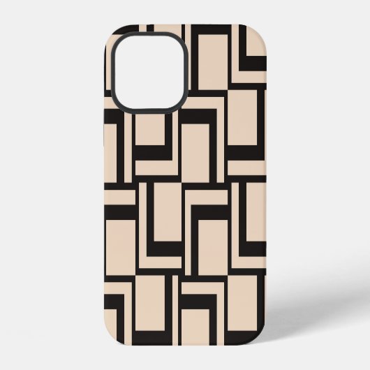 抽象的なシームレスな幾何学模様 iPhoneケース (裏面)