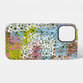 抽象的なシームレスパターン。春の絵具 iPhoneケース (裏面横)