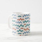 抽象的なジグザグの山々 コーヒーマグカップ (正面左)