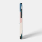 抽象的なジグザグ シームレス パターン、手描きの不規則な形状 iPhoneケース (左側面)