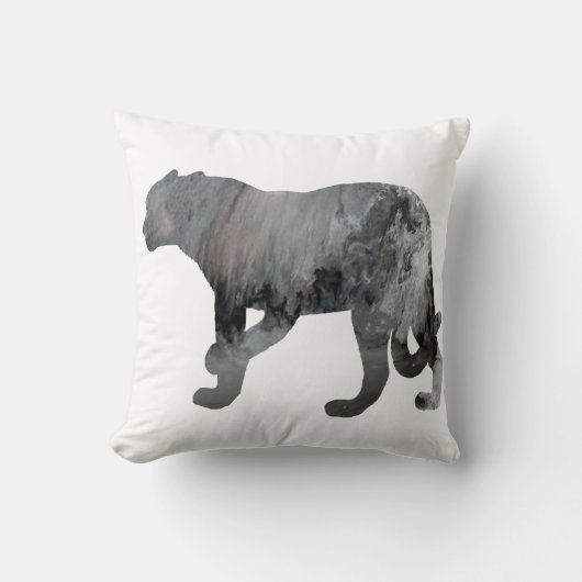抽象的なジャガーのシルエット クッション (正面)
