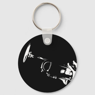 抽象的なジャズトランペットKeychain キーホルダー